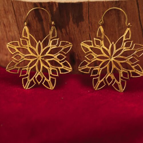 Mandala Hoop Earrings