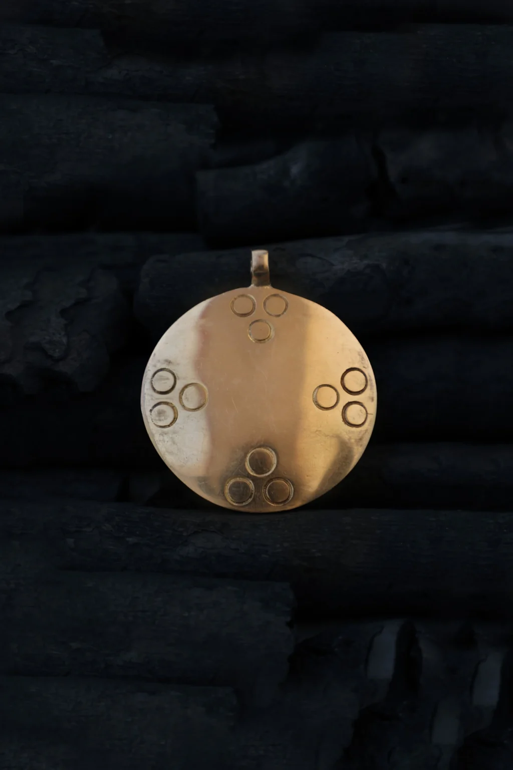 Macrame Brass Pendant