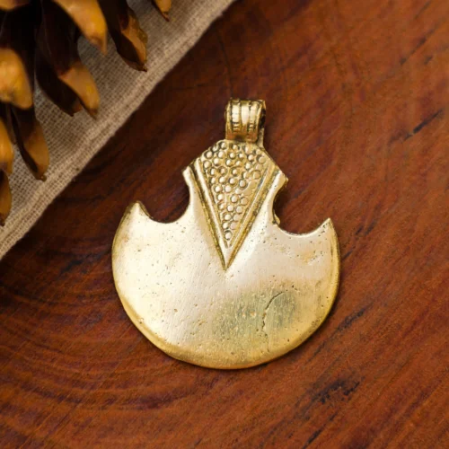 Half Moon Tuareg Brass Pendant