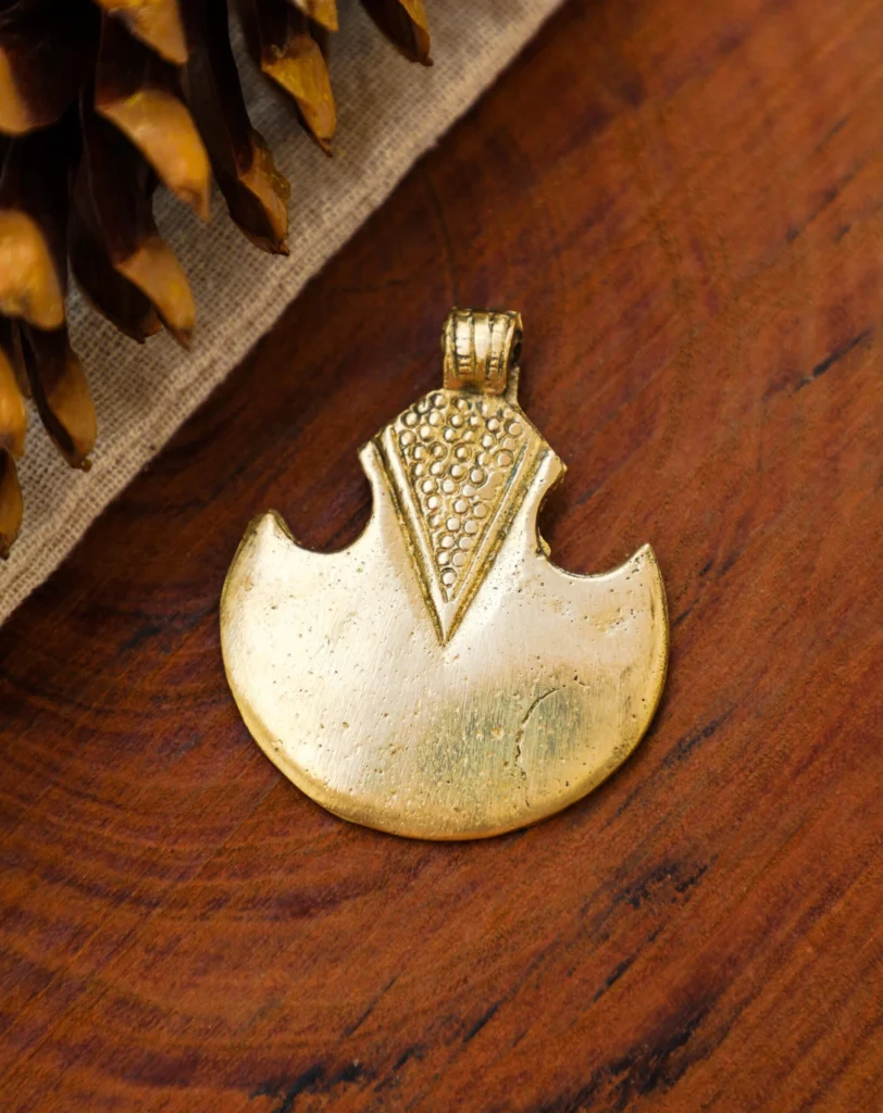 Half Moon Tuareg Brass Pendant