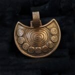 Roman Lunula Amulet Brass Pendant