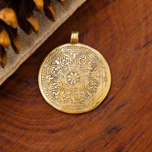 Buddhist Eight Auspicious Brass Pendant