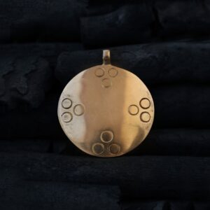 Ciondolo tibetano Melong sciamanico in ottone