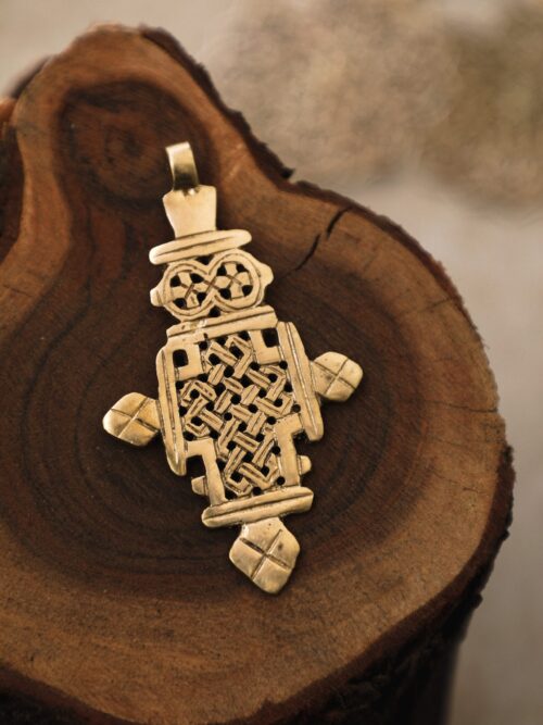 Brass Ethiopian Coptics Cross Pendant