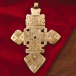 Ethipian Coptic Cross Brass Pendant