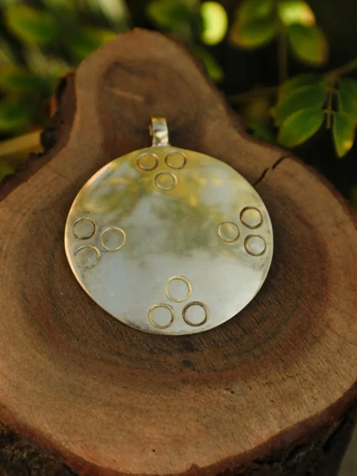 Macrame Brass Pendant