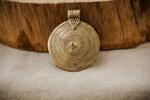 Round Charm Brass Pendant