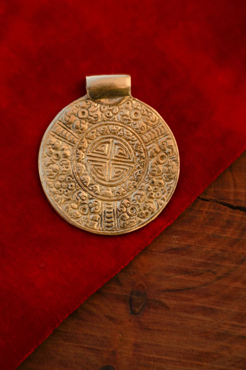 Boho Macrame Ciondolo in Ottone