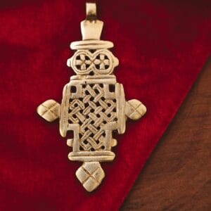 Brass Ethiopian Coptics Cross Pendant