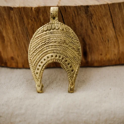 Traditional Tribal Knob Pull Brass Pendant