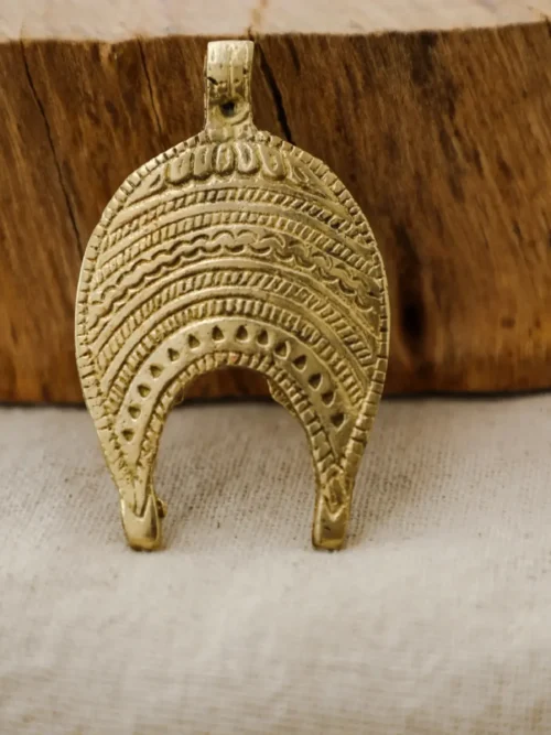 Traditional Tribal Knob Pull Brass Pendant