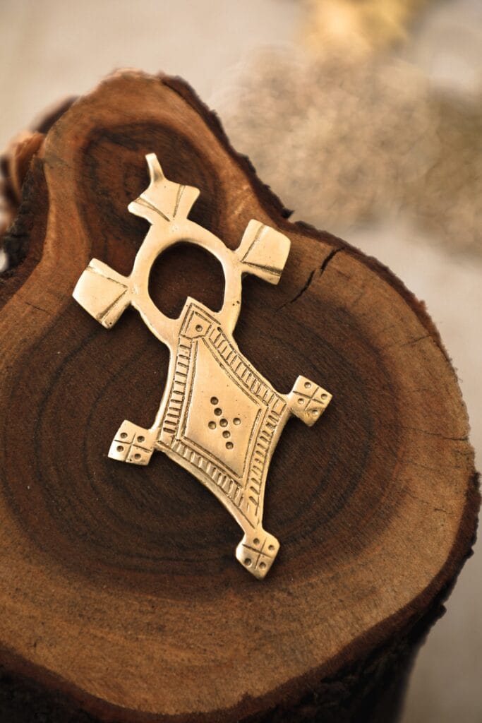 Large Southen Cross Touareg Brass Pendant