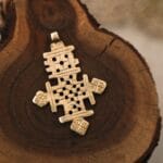 Ethiopian Coptic Cross Brass Pendant