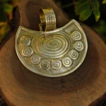 Roman Lunula Amulet Brass Pendant