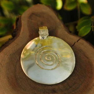 Steinzeit Messing Anhänger