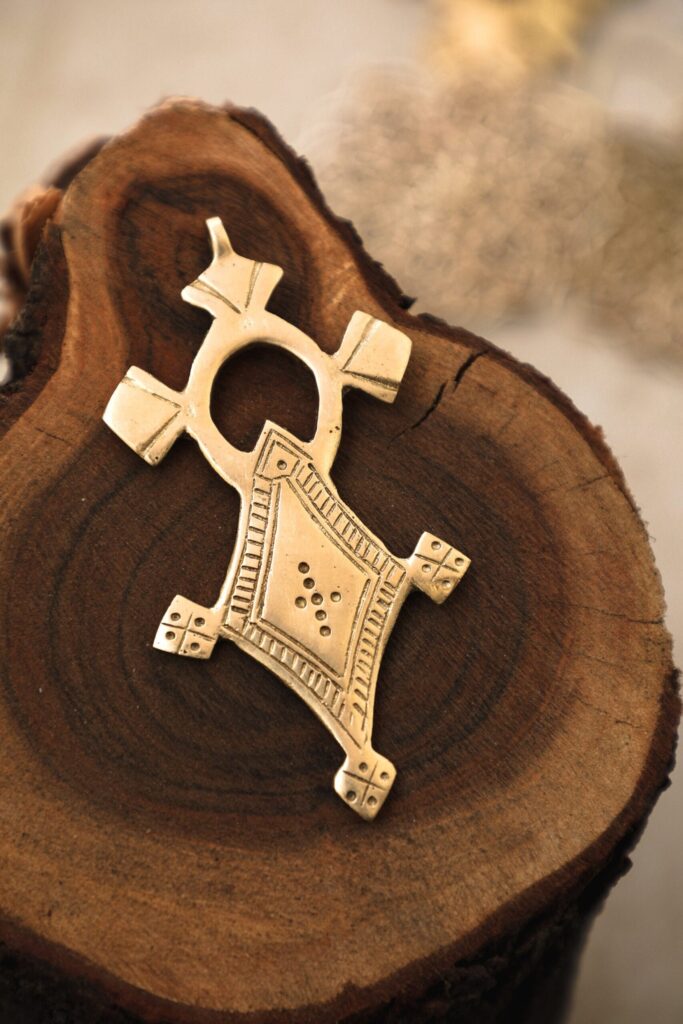 Große Südkreuz Touareg Messing Anhänger