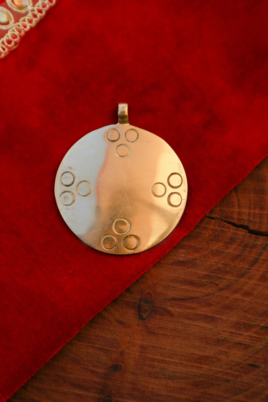 Macrame Brass Pendant