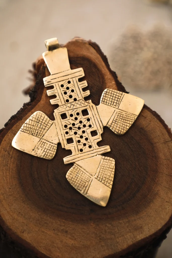 Axum Cross Brass Pendant