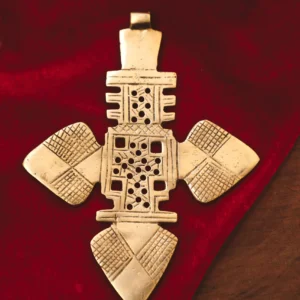 Axum Kreuz Messing Anhänger