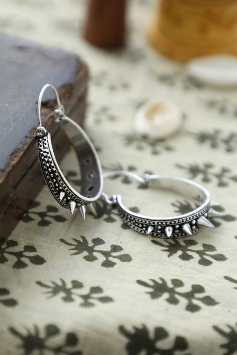 Boucles d’oreilles créoles Spike