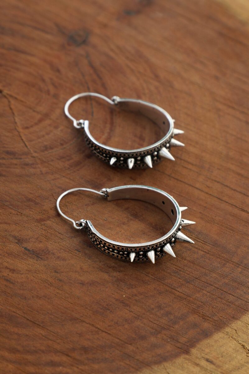 Boucles d’oreilles créoles Spike