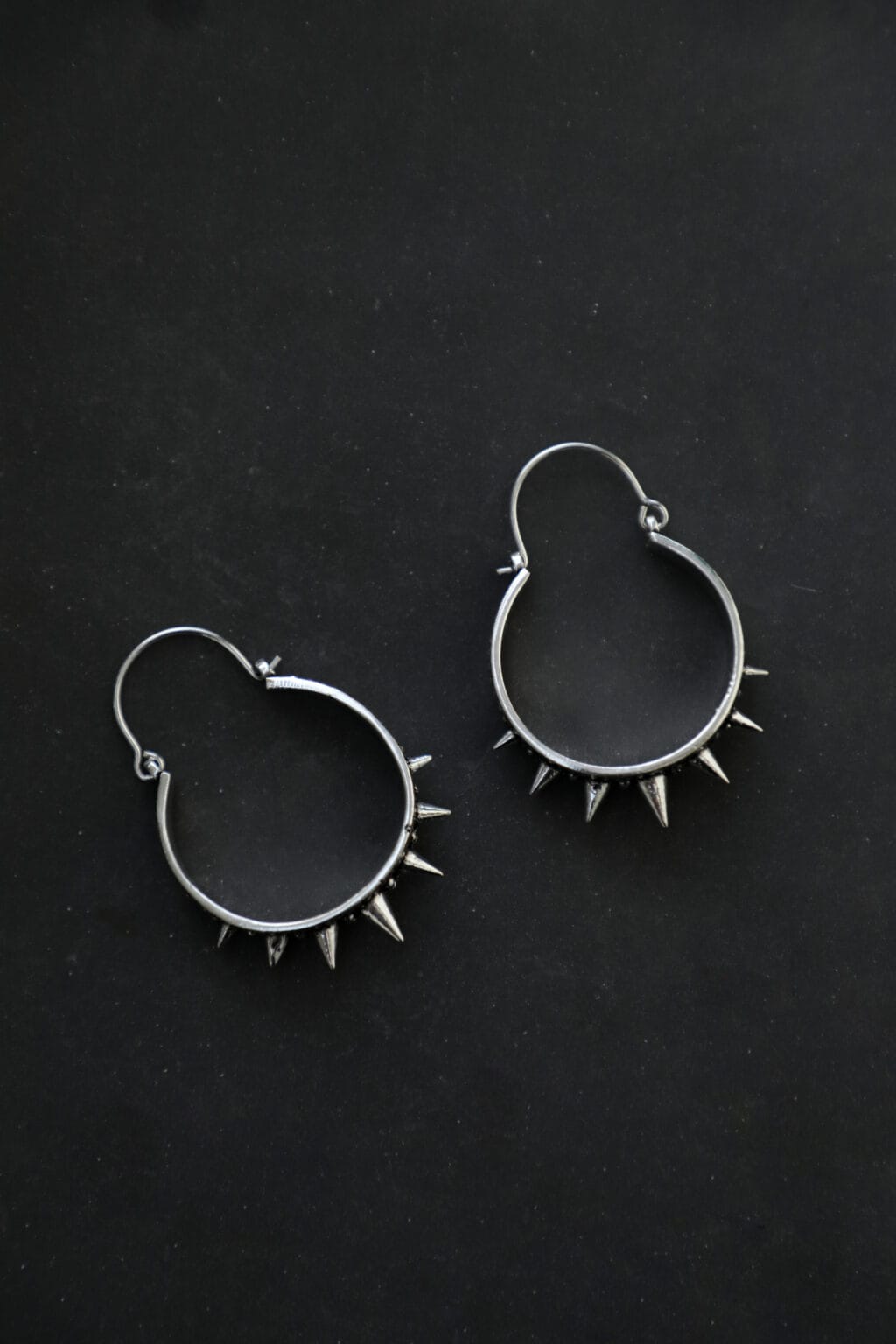 Pendientes de aro de espiga