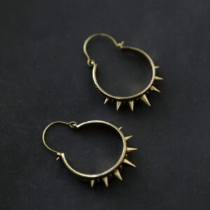 Pendientes de aro de espiga