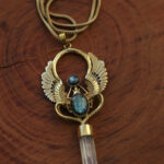 Snake Feather Crystal Necklace