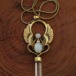 Snake Feather Crystal Necklace
