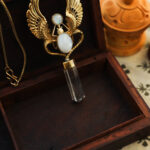 Snake Feather Crystal Necklace