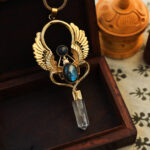 Snake Feather Crystal Necklace