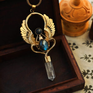 Schlangenfeder Kristall Halskette