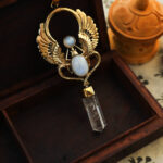 Snake Feather Crystal Necklace