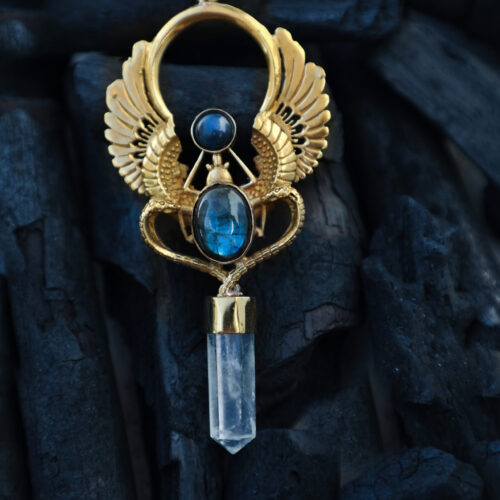 Collar de cristal de plumas de serpiente