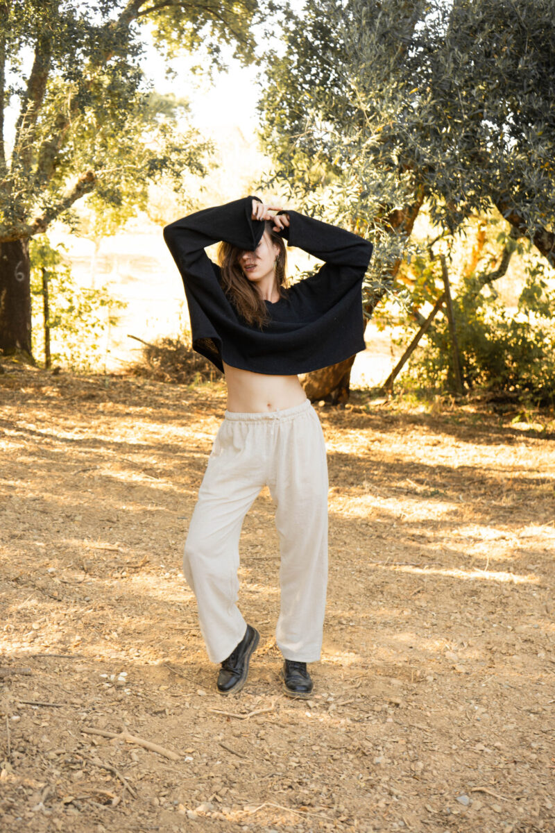 Pantalon en coton naturel