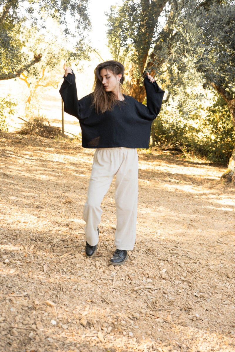 Pantalon en coton naturel