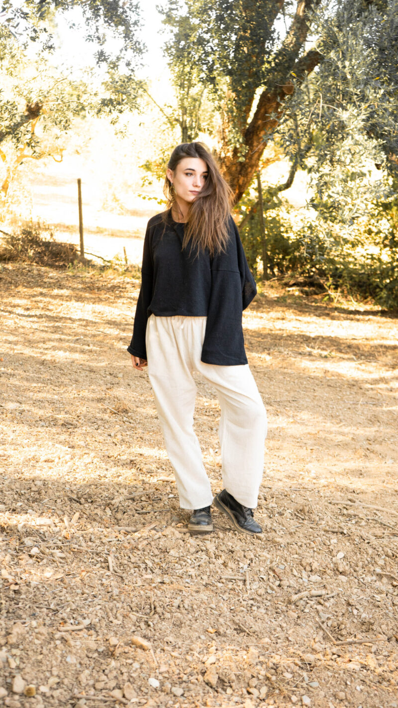 Pantalon en coton naturel