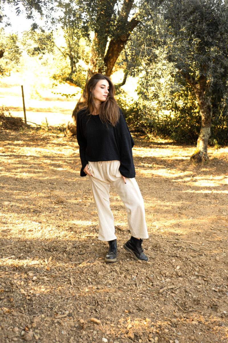 Pantalon en coton naturel