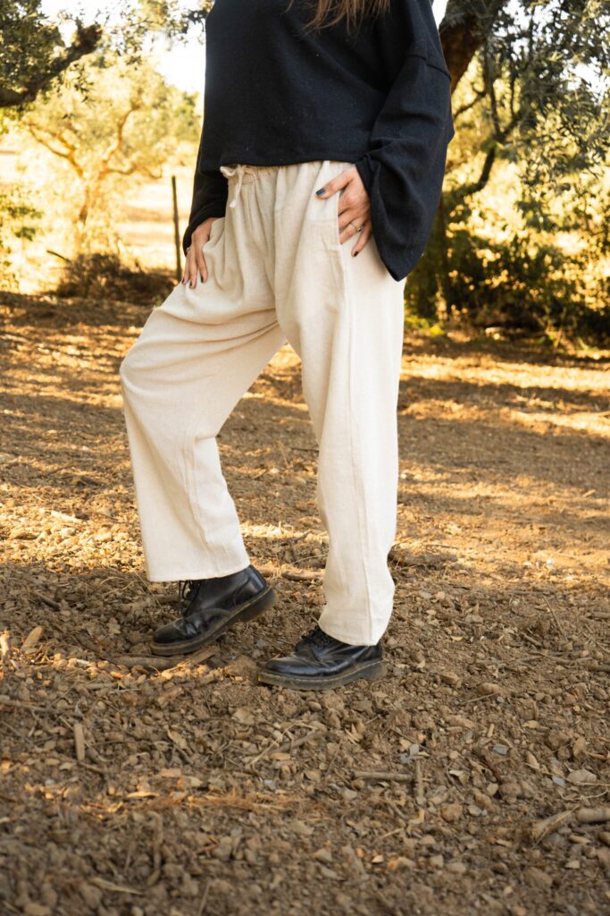 Pantalon en coton naturel