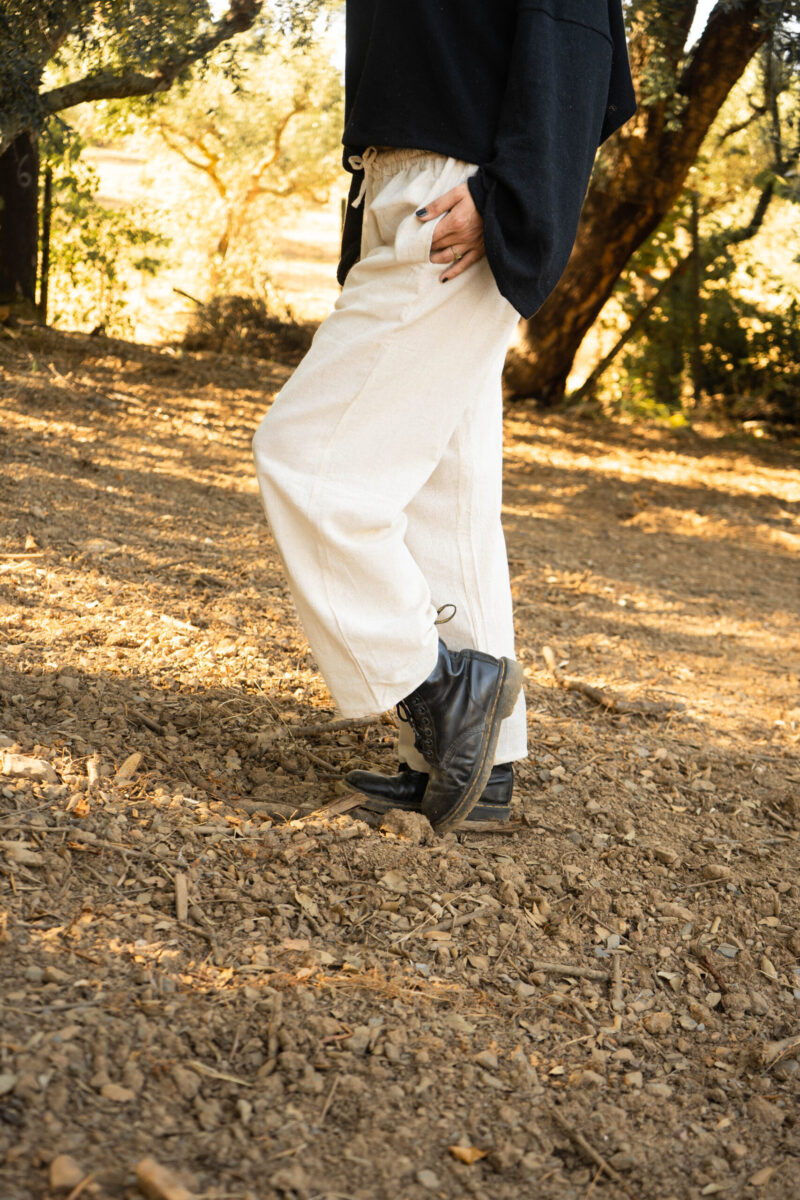 Pantalon en coton naturel