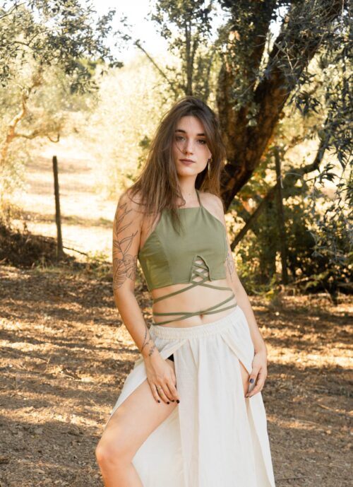 Parte superior con cordones