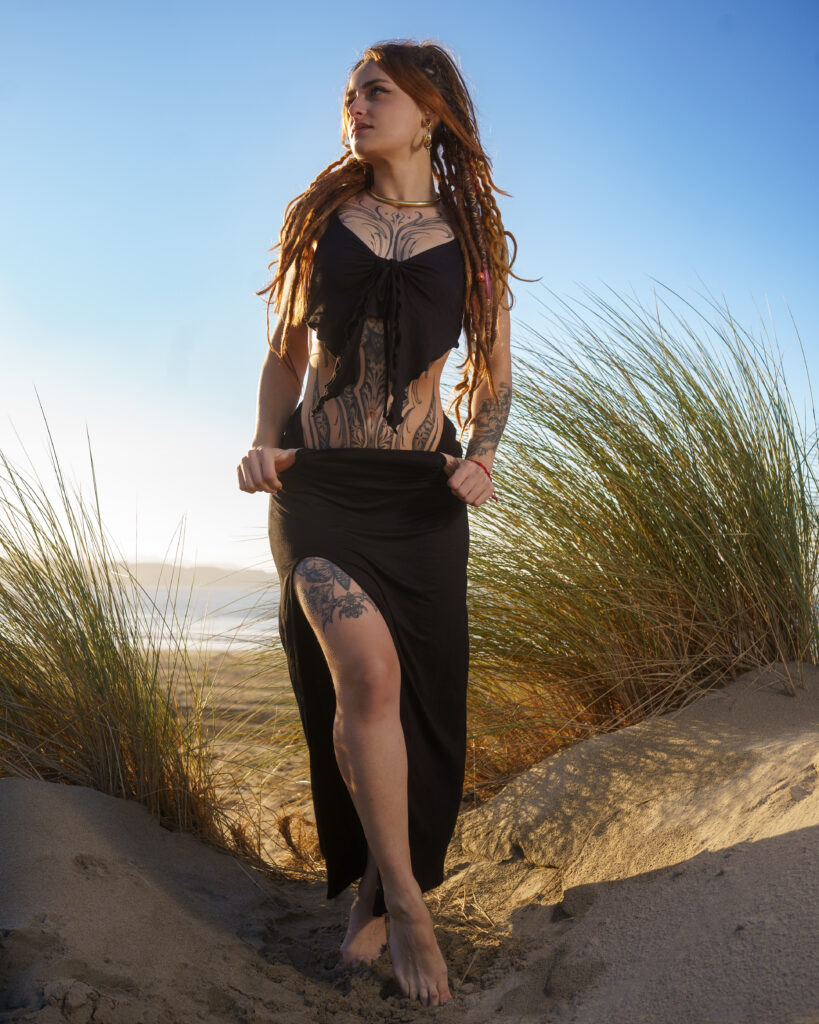 Conjunto de falda/top negro Mystic