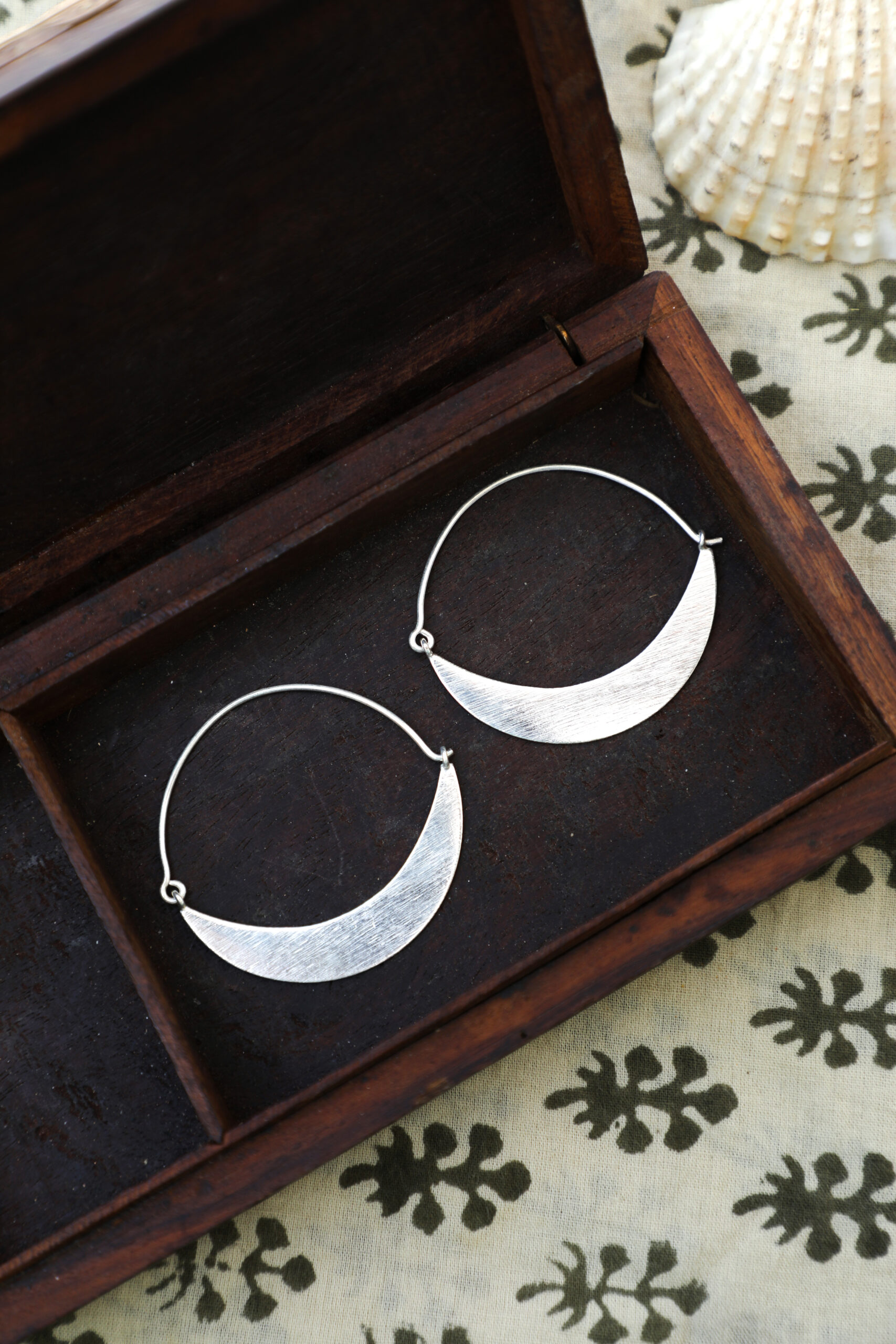 Celestial Crescent Hoops