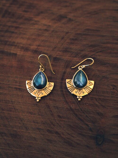 Pendientes Escudo de Labradorita
