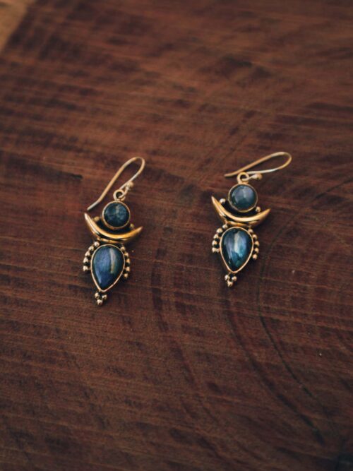 Pendientes Labradorita Lunar