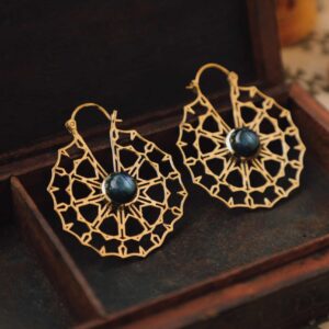 Boucles d’oreilles créoles araignée