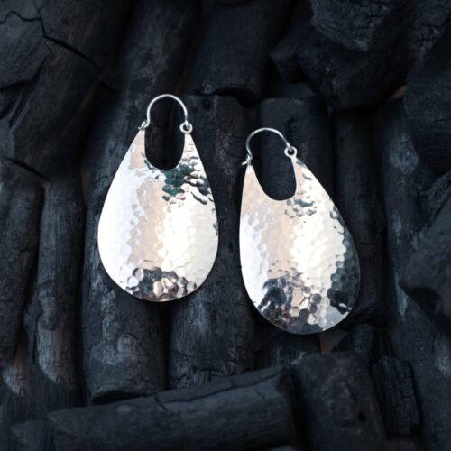 Hammered Hoop Earrings