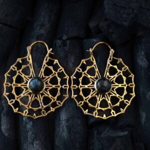 Boucles d’oreilles créoles araignée