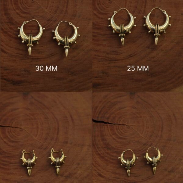 SpikeDrop Hoop Earrings