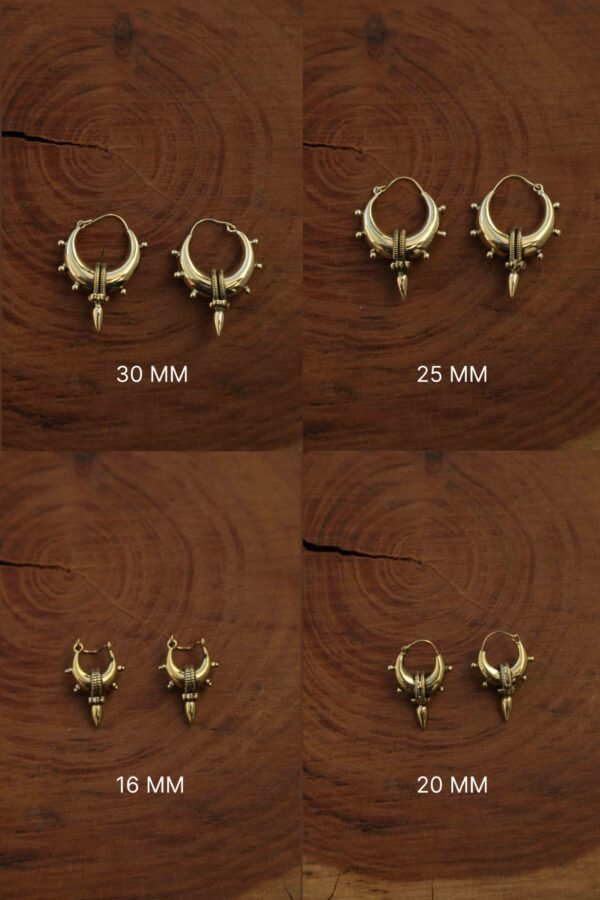 SpikeDrop Hoop Earrings